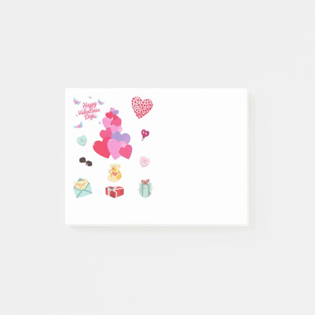 " VALENTINE" efter -it Notes Post-it Block (Framsida)
