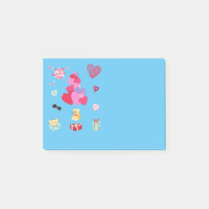 " VALENTINE" efter -it Notes Post-it Block