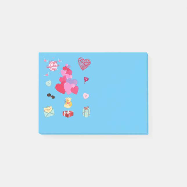 " VALENTINE" efter -it Notes Post-it Block (Framsida)