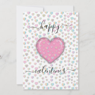 Valentine Elegant Hjärta Speckles Design Julkort