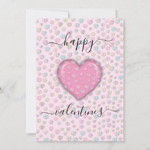 Valentine Elegant Hjärtat Speckles Design Julkort