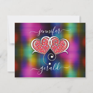 Valentine Elegant Sammanflätad Hjärtan Design Julkort