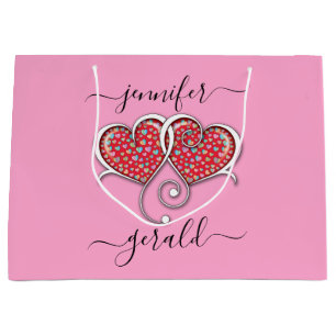 Valentine Elegant Sammanflätad Hjärtformad Design