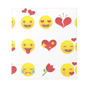 Valentine Emojis Anteckningsblock