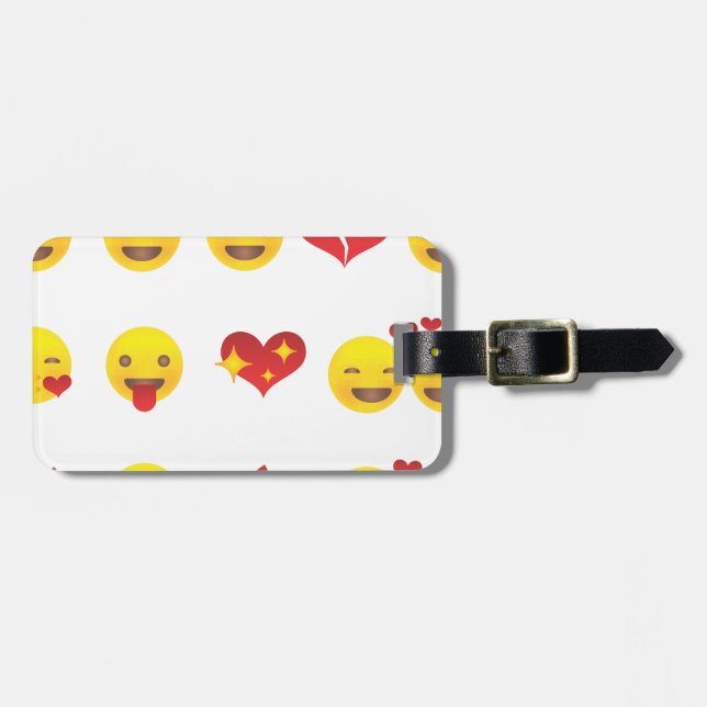 Valentine Emojis Bagagebricka (Horisontell Framsida)
