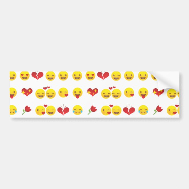 Valentine Emojis Bildekal (Framsidan)