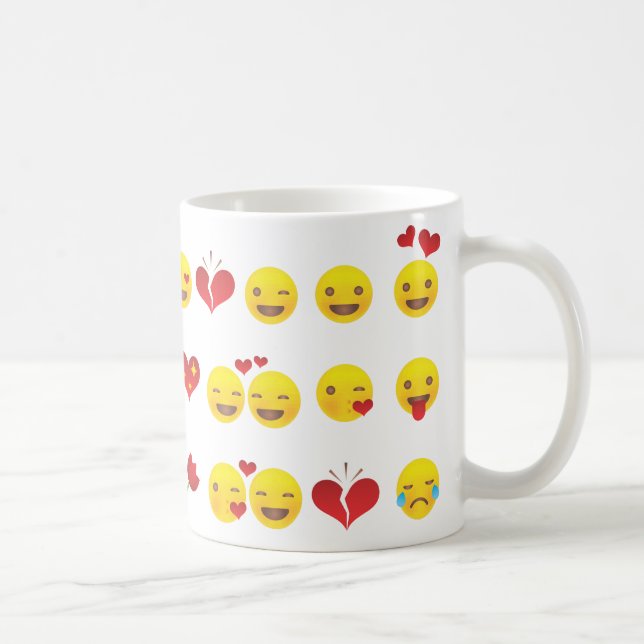 Valentine Emojis Kaffemugg (Höger)