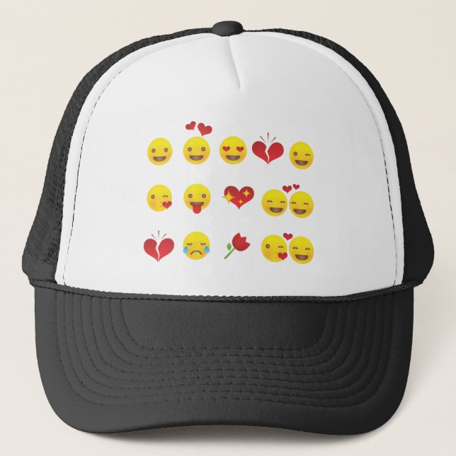 Valentine Emojis Keps (Framsida)