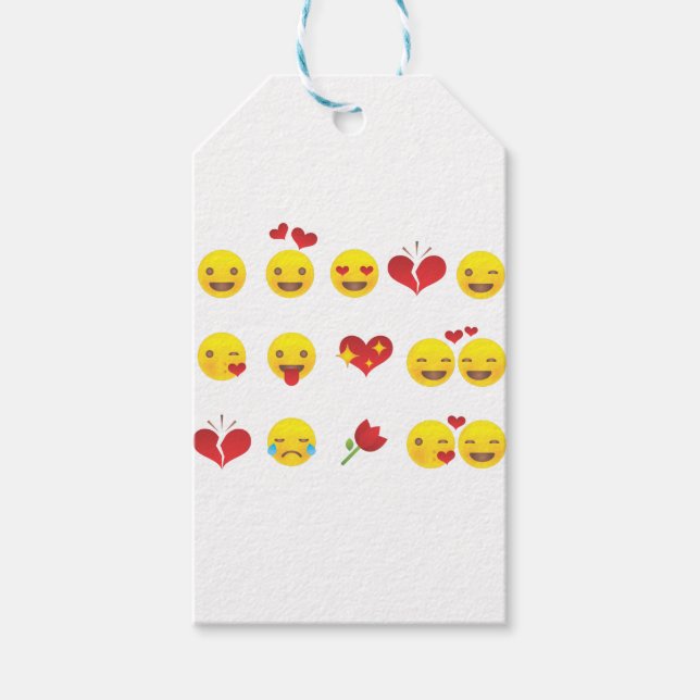 Valentine Emojis Presentetikett (Framsidan)