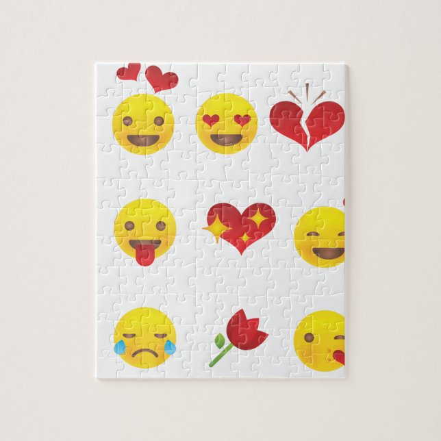 Valentine Emojis Pussel (Vertikal)