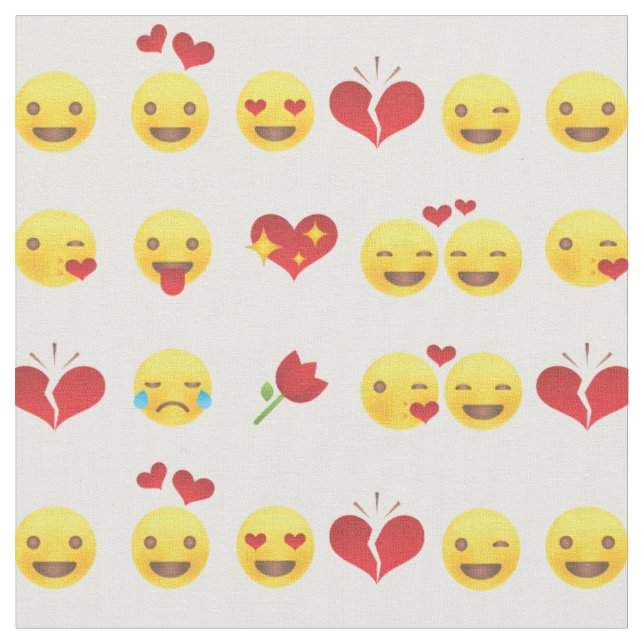 Valentine Emojis-tyg Tyg (Närbild)