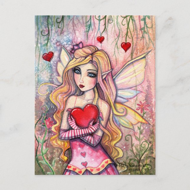 Valentine Fairy Postcard av Molly Harrison Helg Vykort (Framsida)