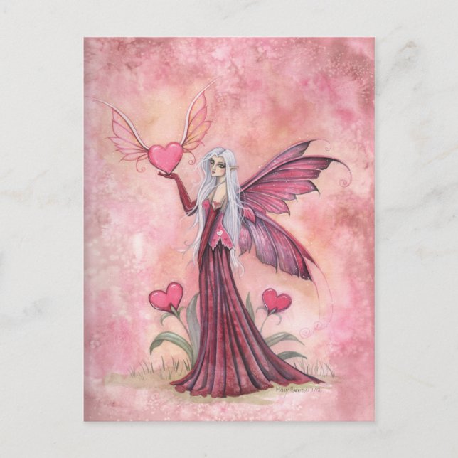Valentine Fairy Postcard Helg Vykort (Framsida)