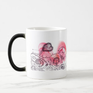 Valentine Fantasy Tävling Cars Pinks och Magisk Mugg