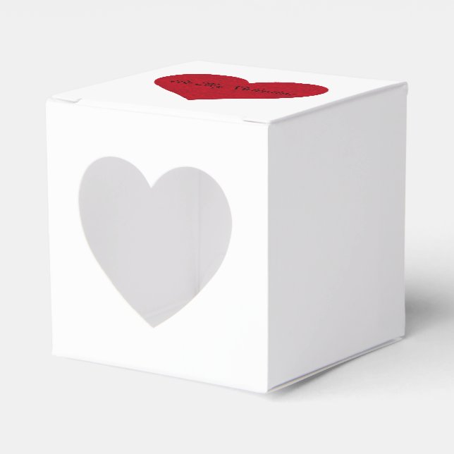 Valentine Favor Box Presentaskar (Framsidan Sidan)