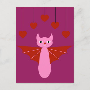 Valentine Fladdermus Helg Vykort