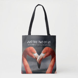 Valentine Flamingo Christian JUST DE TVÅ USA Tygkasse