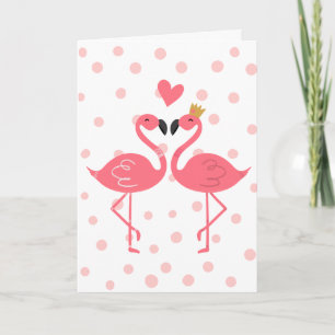 Valentine Flamingos   Är du inte min? Kort