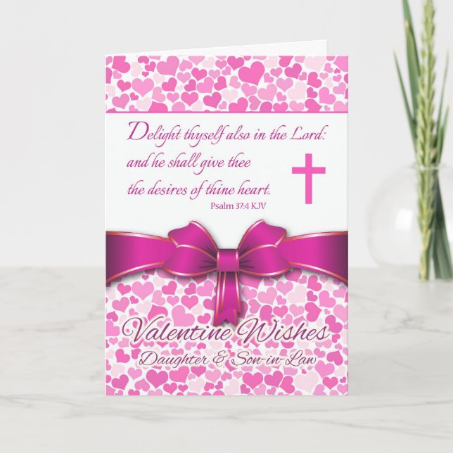 Valentine for DDotter & Son in Law, Scripture Helgkort (Framsida)
