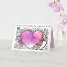 Valentine för ett Speciellt systerkort