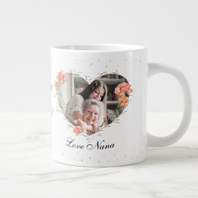 Valentine for Grandchild Heart Wandeine Jumbo Mugg (Höger)