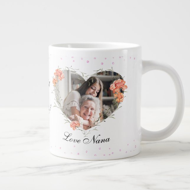 Valentine for Grandchild Heart Wandeine Jumbo Mugg (Höger)