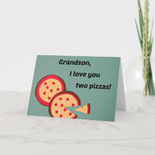 Valentine for Grandson - Pizza humor Helgkort