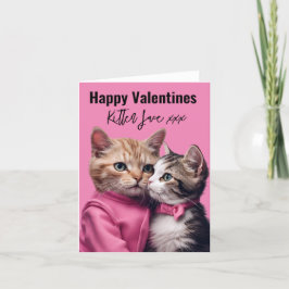 Valentine för honom, för henne, katt kärlek helgkort