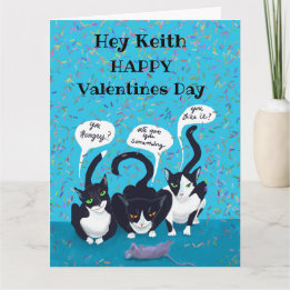 Valentine för honom från katter kort