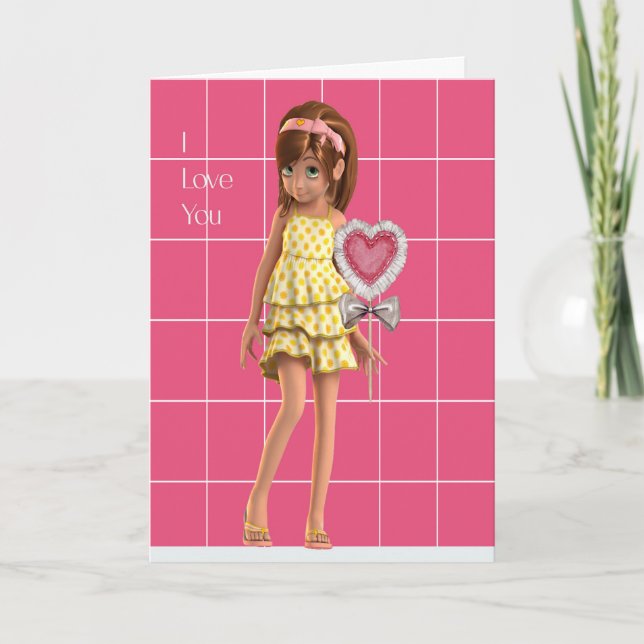 Valentine för Pappa från Young Daughn Tack Kort (Framsida)