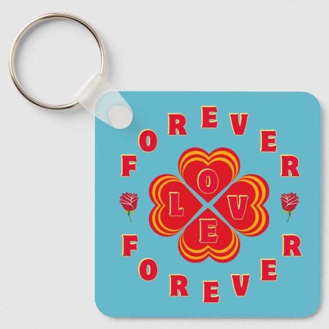 Valentine Forever love Nyckelring (Framsida)