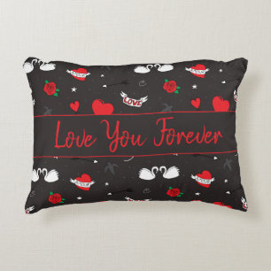 Valentine Forever love Romantic Prydnadskudde