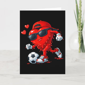Valentine Fotboll Hjärt Drip Sport Kärlek Alla hjä Kort