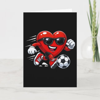 Valentine Fotboll Hjärt Drip Sport Kärlek Valentin Kort