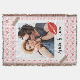 Valentine Foto Rött Hjärta Kära Make Anpassad Filt