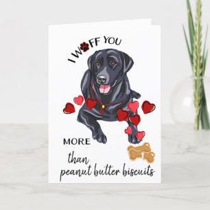 Valentine från din svarta labrador Retriever Kärle Helgkort