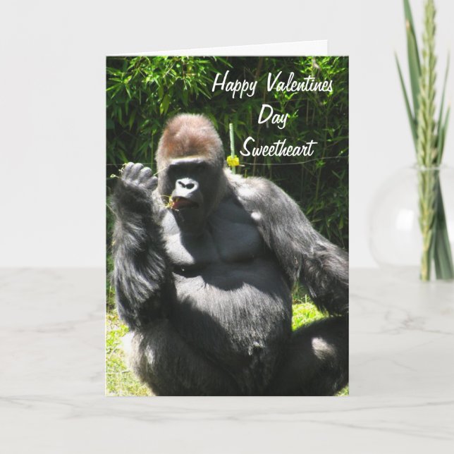 VALENTINE FRÅN DITT GORILLA-kort Helgkort (Framsida)