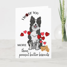 Valentine från Gräns Collie Hund Kärlek Biscuit Helgkort