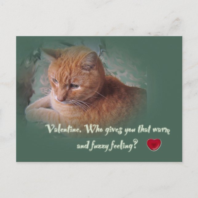 Valentine från katten helg vykort (Framsida)