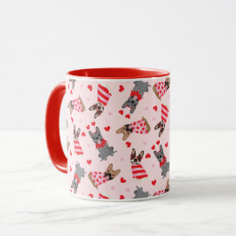 Valentine Fransk Bulldog Mugg