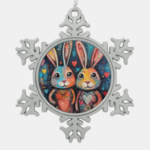 Valentine Friends Bunnies Long öron hjärtan