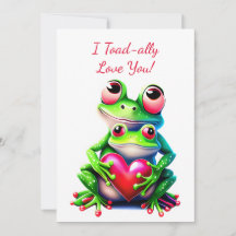 Valentine Frogs Roligt Helgdag Heart I Kärlek You
