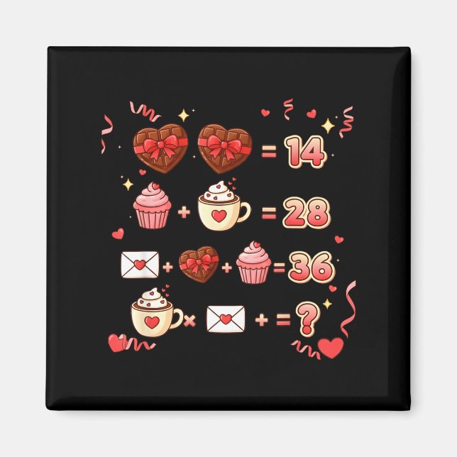 Valentine Funny Math Equation 6 7 Six Seven Meme T Magnet (Framsidan)