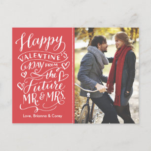 Valentine Future Mr. and Mrs. Foto Spara Datum Meddelande Vykort