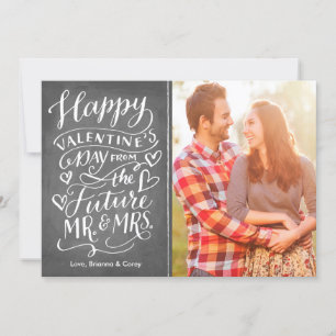 Valentine Future Mr och Mrs Photo Save Date Spara Datumet