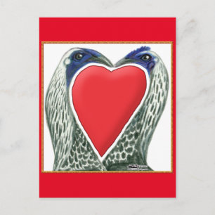 Valentine Game Chickens Helg Vykort