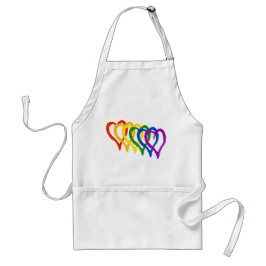 Valentine Gay pride Rainbow Layered Hearts Förkläde