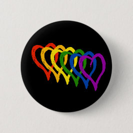 Valentine Gay pride Rainbow Layered Hearts Knapp