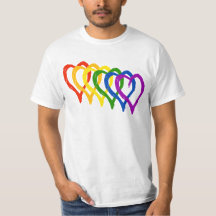 Valentine Gay pride Rainbow Layered Hearts