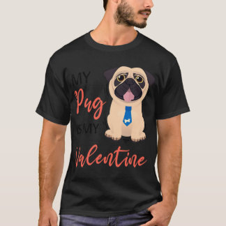 Valentine Gif, Pug hund Valentine, pug hund älskar T Shirt